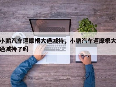 小鹏汽车遭摩根大通减持，小鹏汽车遭摩根大通减持了吗