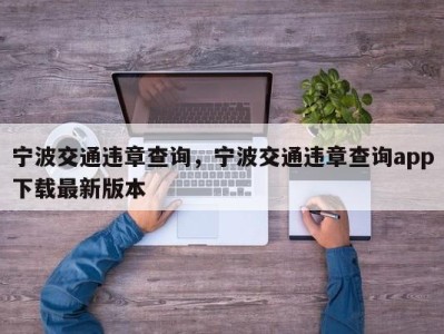 宁波交通违章查询，宁波交通违章查询app下载最新版本