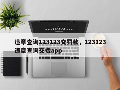 违章查询123123交罚款，123123违章查询交费app