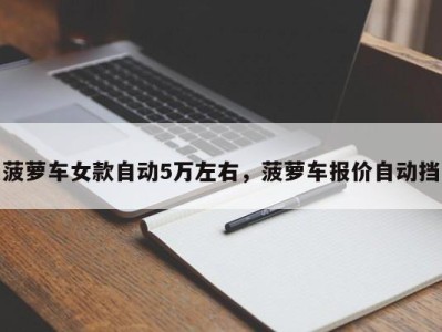 菠萝车女款自动5万左右，菠萝车报价自动挡