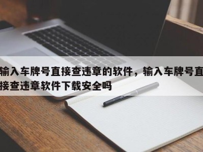 输入车牌号直接查违章的软件，输入车牌号直接查违章软件下载安全吗